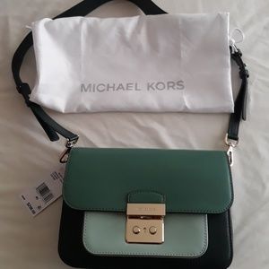 Michael Kors green latest collection crossbody bag